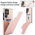 For Samsung Galaxy S23 Ultra 5G Tri-fold Holder Leather Phone Case with Card Slot(Rose Gold) - 3