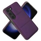 For Samsung Galaxy S23+ 5G Tri-fold Holder Leather Phone Case with Card Slot(Dark Purple) - 2