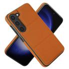 For Samsung Galaxy S23+ 5G Tri-fold Holder Leather Phone Case with Card Slot(Brown) - 2