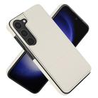 For Samsung Galaxy S23 5G Tri-fold Holder Leather Phone Case with Card Slot(White) - 2