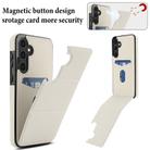 For Samsung Galaxy S23 FE 5G Tri-fold Holder Leather Phone Case with Card Slot(White) - 3