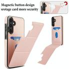 For Samsung Galaxy S23 FE 5G Tri-fold Holder Leather Phone Case with Card Slot(Rose Gold) - 3