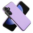 For Samsung Galaxy S23 FE 5G Tri-fold Holder Leather Phone Case with Card Slot(Light Purple) - 2
