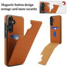 For Samsung Galaxy S23 FE 5G Tri-fold Holder Leather Phone Case with Card Slot(Brown) - 3