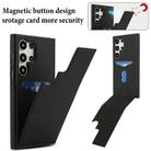 For Samsung Galaxy S24 Ultra 5G Tri-fold Holder Leather Phone Case with Card Slot(Black) - 3