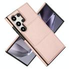 For Samsung Galaxy S24 Ultra 5G Tri-fold Holder Leather Phone Case with Card Slot(Rose Gold) - 2