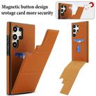 For Samsung Galaxy S24 Ultra 5G Tri-fold Holder Leather Phone Case with Card Slot(Brown) - 3