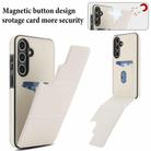 For Samsung Galaxy S24+ 5G Tri-fold Holder Leather Phone Case with Card Slot(White) - 3