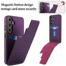 For Samsung Galaxy S24+ 5G Tri-fold Holder Leather Phone Case with Card Slot(Dark Purple) - 3