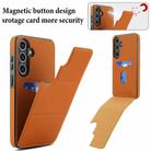 For Samsung Galaxy S24+ 5G Tri-fold Holder Leather Phone Case with Card Slot(Brown) - 3