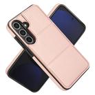 For Samsung Galaxy S24 FE 5G Tri-fold Holder Leather Phone Case with Card Slot(Rose Gold) - 2