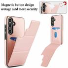 For Samsung Galaxy S24 FE 5G Tri-fold Holder Leather Phone Case with Card Slot(Rose Gold) - 3