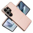 For Samsung Galaxy S25 Ultra 5G Tri-fold Holder Leather Phone Case with Card Slot(Rose Gold) - 2