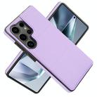 For Samsung Galaxy S25 Ultra 5G Tri-fold Holder Leather Phone Case with Card Slot(Light Purple) - 2