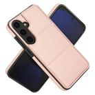 For Samsung Galaxy S25 5G Tri-fold Holder Leather Phone Case with Card Slot(Rose Gold) - 2