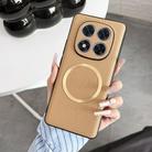 For Redmi Note 14 Pro 5G CD Magsafe Magnetic Litchi Texture Phone Case(Khaki) - 1