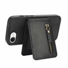 For iPhone 7 / 8 / SE 2022 Zipper Wallet Split MagSafe Leather Back Phone Case(Black) - 3
