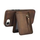 For iPhone 7 / 8 / SE 2022 Zipper Wallet Split MagSafe Leather Back Phone Case(Brown) - 3