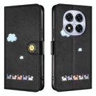 For Redmi Note 14 Pro 5G Cartoon Cats Leather Phone Case(Black) - 2