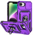 For iPhone 16e Sliding Camshield Holder Phone Case(Purple) - 1