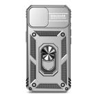 For iPhone 16e Sliding Camshield Holder Phone Case(Silver) - 2