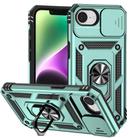 For iPhone 16e Sliding Camshield Holder Phone Case(Dark Green) - 1