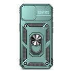 For iPhone 16e Sliding Camshield Holder Phone Case(Dark Green) - 2