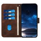 For Itel A48 Grid Butterfly Embossed Pattern Leather Phone Case with Lanyard(Coffee) - 3