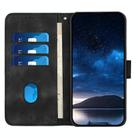 For Itel A50C Grid Butterfly Embossed Pattern Leather Phone Case with Lanyard(Black) - 3