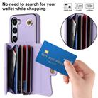 For Samsung Galaxy S24 5G RFID Card Slot Phone Case with Long Lanyard(Purple) - 2