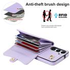 For Samsung Galaxy S24 5G RFID Card Slot Phone Case with Long Lanyard(Purple) - 3