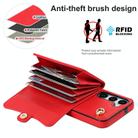For Samsung Galaxy S24+ 5G RFID Card Slot Phone Case with Long Lanyard(Red) - 3