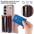 For Samsung Galaxy S24+ 5G RFID Card Slot Phone Case with Long Lanyard(Rose Gold) - 2