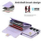 For Samsung Galaxy S25 5G RFID Card Slot Phone Case with Long Lanyard(Purple) - 3