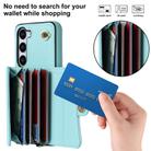 For Samsung Galaxy S25+ 5G RFID Card Slot Phone Case with Long Lanyard(Mint Green) - 2