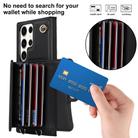 For Samsung Galaxy S25 Ultra 5G RFID Card Slot Phone Case with Long Lanyard(Black) - 2