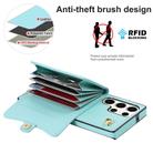 For Samsung Galaxy S25 Ultra 5G RFID Card Slot Phone Case with Long Lanyard(Mint Green) - 3