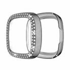 For Fitbit Versa 3 / Versa Sense Double Row Plating Diamonds PC Protective Case(Gray) - 1