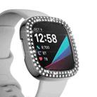 For Fitbit Versa 3 / Versa Sense Double Row Plating Diamonds PC Protective Case(Gray) - 3