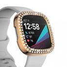 For Fitbit Versa 3 / Versa Sense Double Row Plating Diamonds PC Protective Case(Rose Gold) - 3