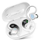 Q38 Ear-mounted LED Digital Display Wireless Bluetooth Earphone(White) - 1