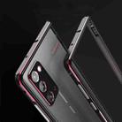 For Samsung Galaxy Note20 Aluminum Alloy Shockproof Protective Bumper Frame(Black Silver) - 3