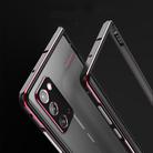 For Samsung Galaxy Note20 Aluminum Alloy Shockproof Protective Bumper Frame(Black Purple) - 2