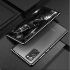 For Samsung Galaxy Note20 Ultra Aluminum Alloy Shockproof Protective Bumper Frame(Black Silver) - 1