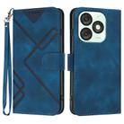 For Itel A50 Line Pattern Skin Feel Leather Phone Case(Royal Blue) - 1