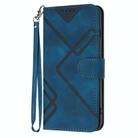 For Itel A80 Line Pattern Skin Feel Leather Phone Case(Royal Blue) - 2