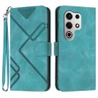 For Itel S25 Ultra Line Pattern Skin Feel Leather Phone Case(Light Blue) - 1