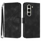 For Itel A95 5G Line Pattern Skin Feel Leather Phone Case(Black) - 1