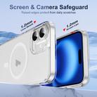 For iPhone 16 Translucent Frosted MagSafe Phone Case with AI Button(Transparent) - 3