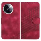 For vivo Y200i Elephant Head Embossed Phone Leather Case with Lanyard(Rose Red) - 1